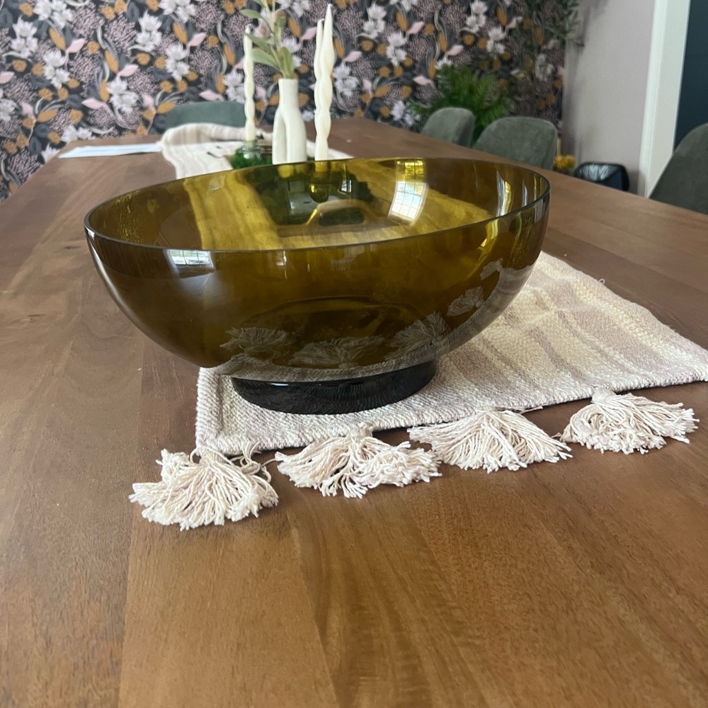 West Elm Amber Glass Bowls(2)